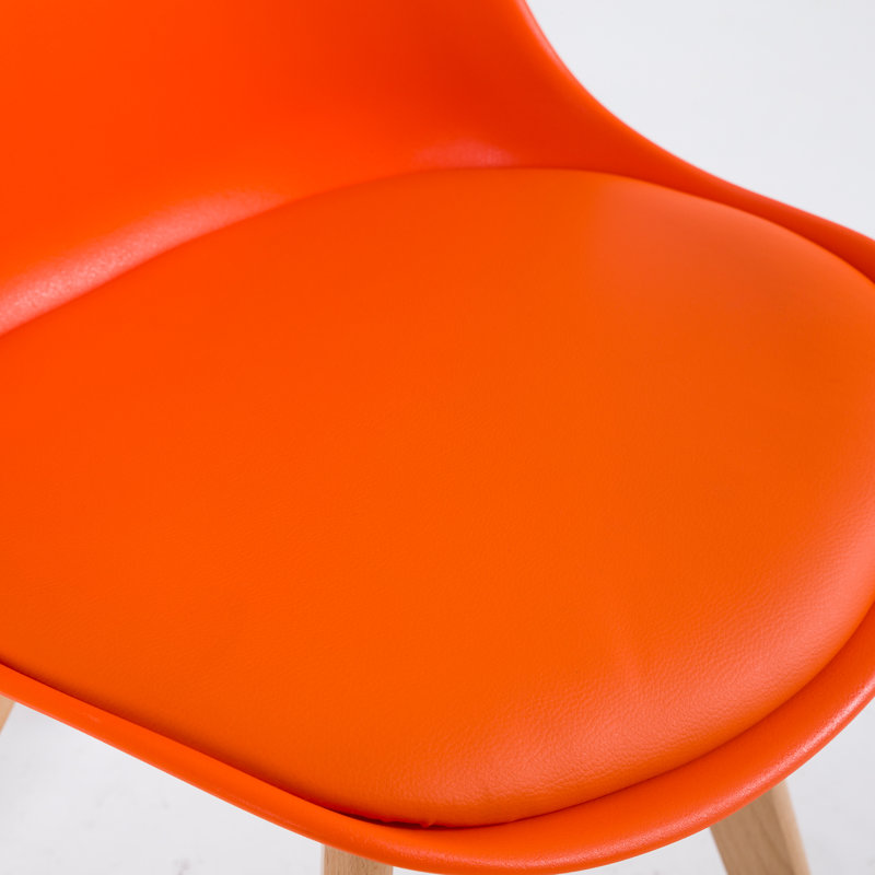 Chaise d'appoint rembourrée Pascal, Orange