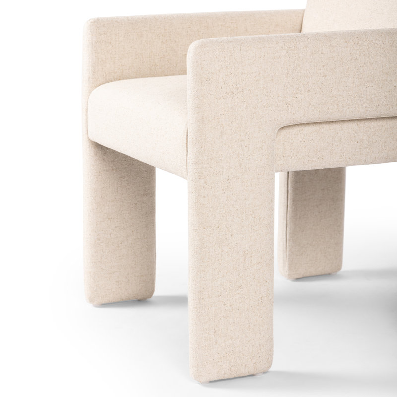 AMUR DINING ARMCHAIR-OSTEND NATURAL, Linen Antwerp Natural