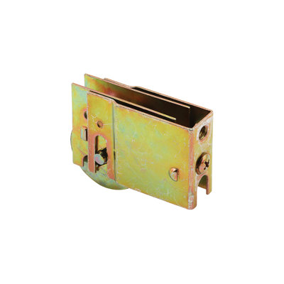 Ensemble de rouleau de porte coulissante à roulement à billes en acier FHC D1751, rouleau en acier concave de 1-1 / 2 po, boîtier arrière uni, finition dichromate