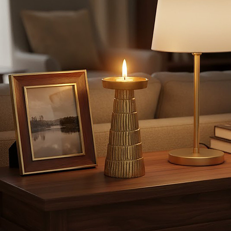 Azraf Metal Tabletop Tealight Holder, 18cm H x 9cm W x 9cm D