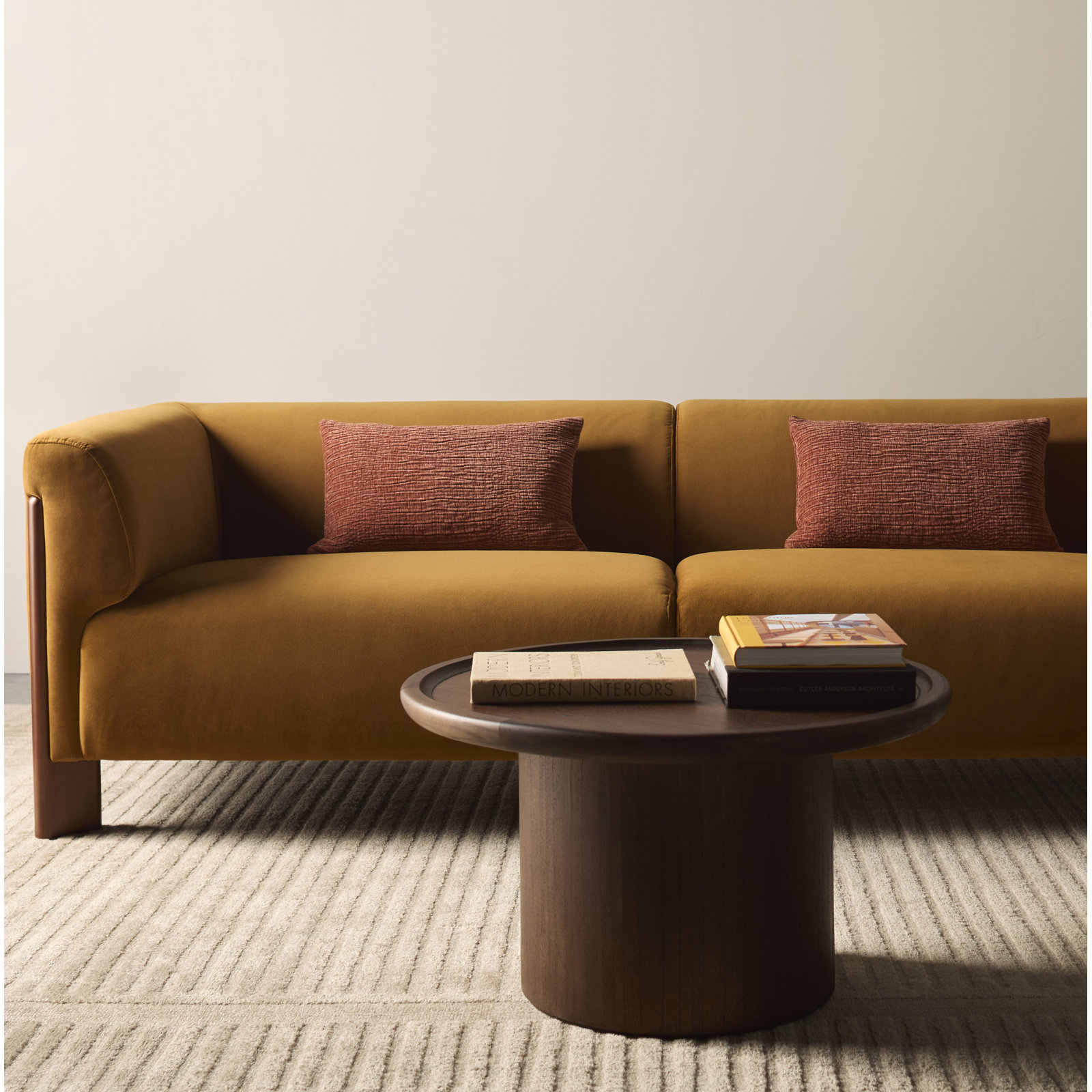 Edan Pillow Cover, 21" x 13", Copper, Polyester/Polyfill