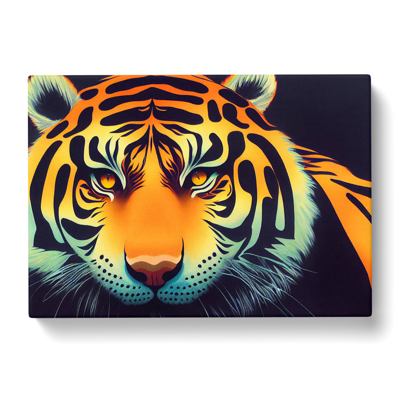 Interesting Tiger - Wrapped Canvas, 35cm H x 50cm W x 3cm D