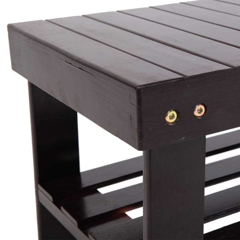 Solid Wood Accent Stool, Coffee