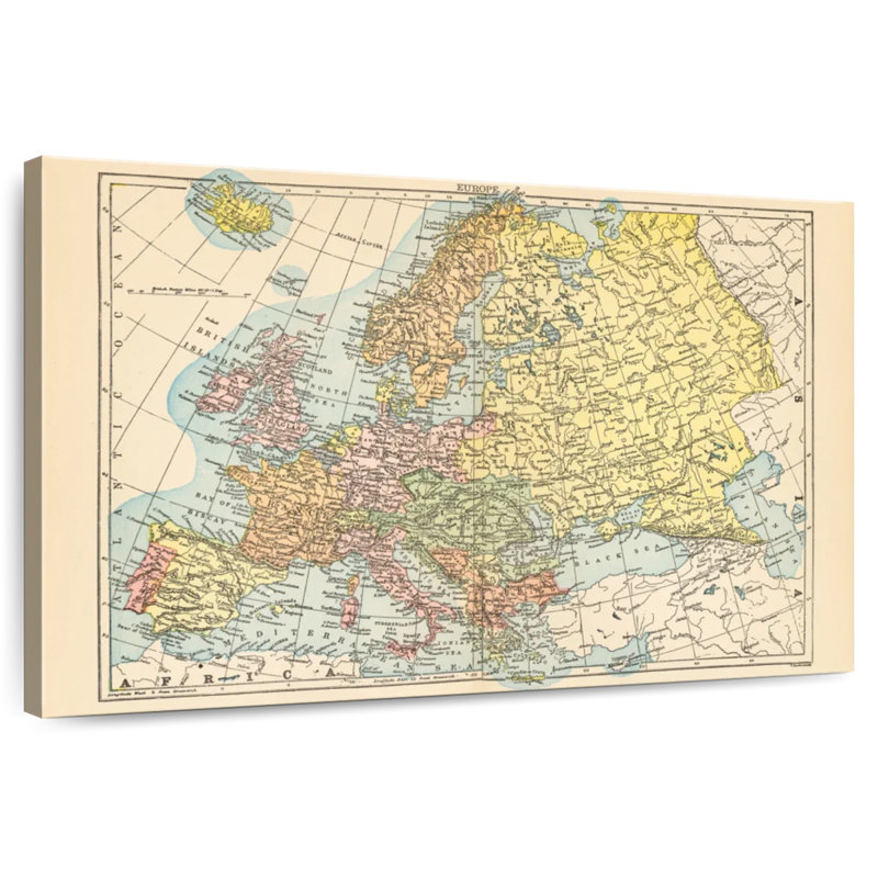 Carte d'Alazia de l'Europe, H 8 po x l 12 po