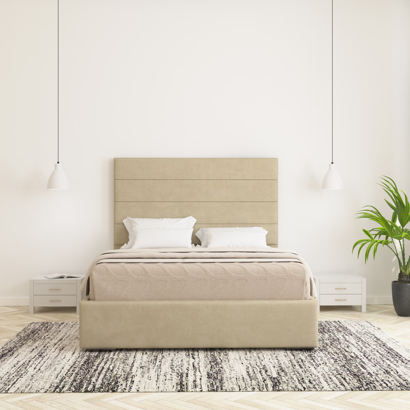 Chanute Upholstered Bed Frame, Single (3'), Coffee