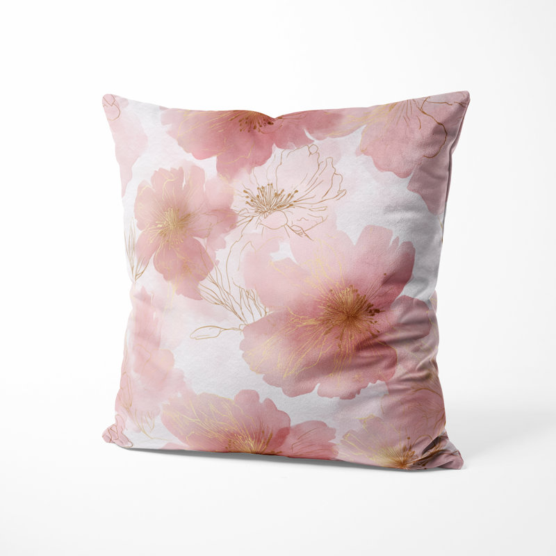 Coussin Floral, H 16 po x l 16 po