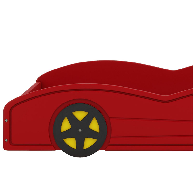 Lit plateforme en forme de voiture, Rouge