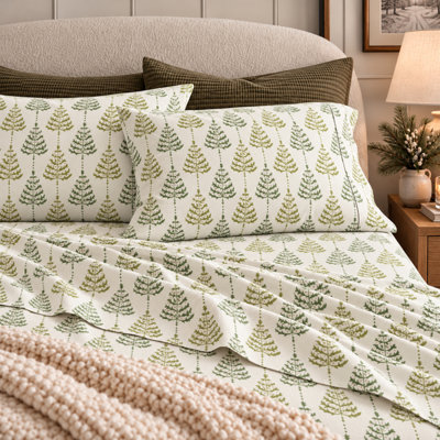 100% Turkish Cotton Flannel Holiday Sheet Sets