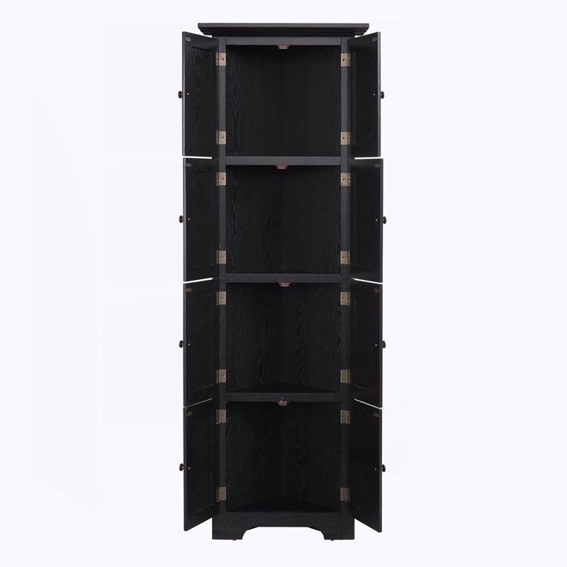 Corner Cabinet and Shelves, Black