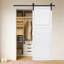 Moderne 2 panneaux 42 po X 84 po Porte de grange coulissante en bois de noyer blanc avec ensemble de quincaillerie-132744492-132745716-132745717