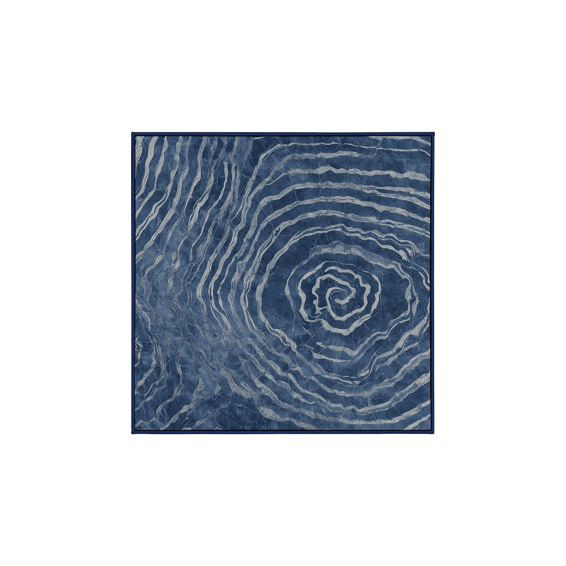 Machine Washable Gray Area Rug, Square 5'