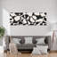Art mural contemporain abstrait fluide noir et blanc-1387620255