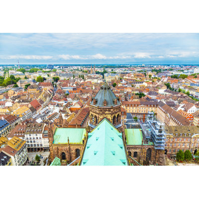 Circe Aerial View Of Strasbourg - Wrapped Canvas Print