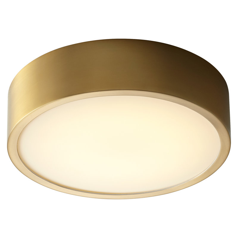 Plafonnier encastré 1 lumière 10,25 po Amhurst, Laiton vieilli
