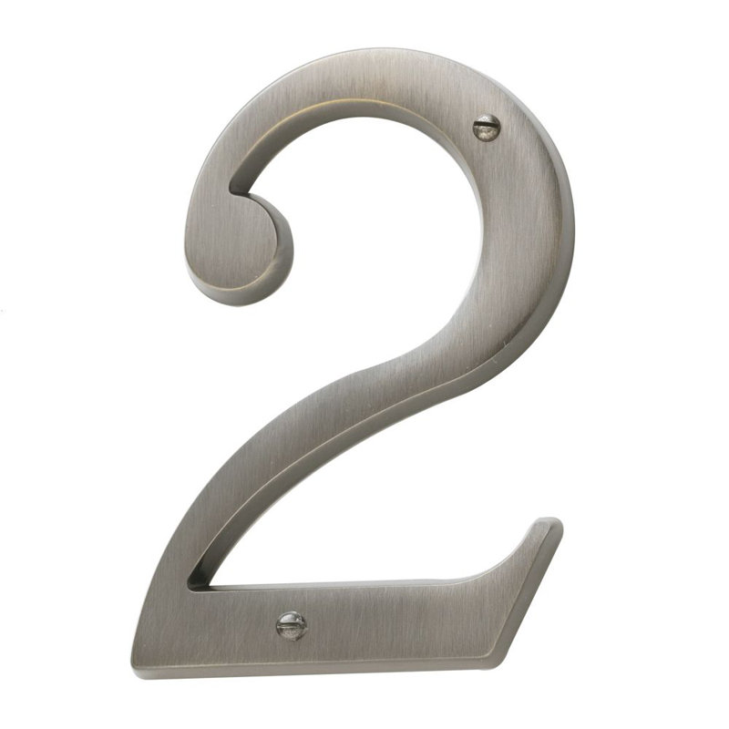 4.75" H Brass House Number, Lifetime Brass, 2