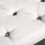 Banc de bout 32 po, blanc crème avec coussin et banc au design élégant, structure solide en tissu