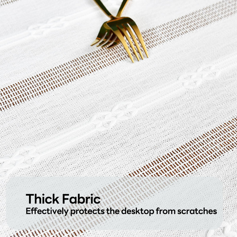 Heavy Duty Cotton Linen Table Cloth For Rectangle Table Rectangular Farmhouse Vintage Tablecloth Washable Rustic Table Cover, Rectangle, 4-6 Seats