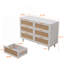 Console en bois avec 6 tiroirs, bois-1110872861