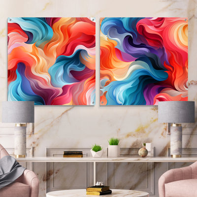 Cobey - Abstract Acrylic Wall Art Glass Set Of 2