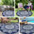 Round Outdoor Patio Rugs 5Ft Blue Reversible Plastic Straw Rug with Carry Bag Lightweight Floor Mat for Patio Camping Picnic Backyard RV-820894654-820894642