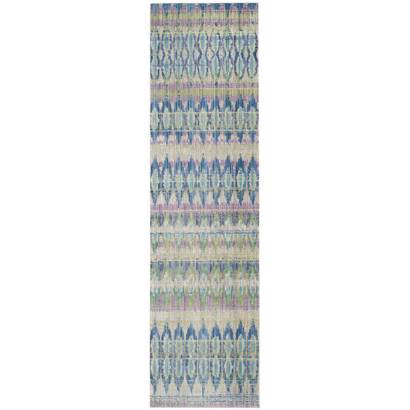 Tapis ikat Embrya Valencia Performance, Tapis de couloir 2 pi 3 po x 8 pi