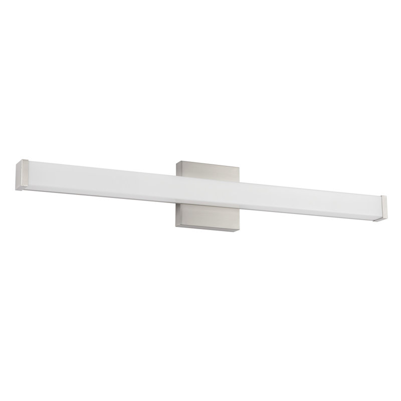 Geri 30-in Black dimmable LED Wall Sconce, Nickel