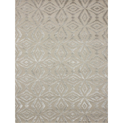 Ikat Area Rug in Grey And Purple
