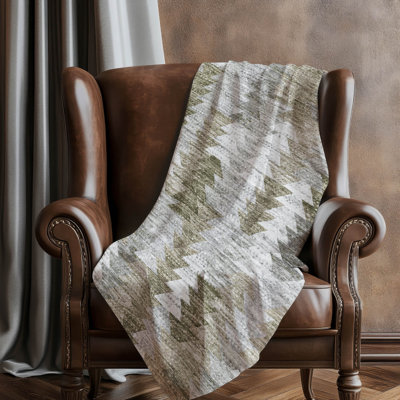 Addison Machine Washable Sherpa ASB632 Modern Throw Blanket