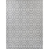 Windsor Geometric Area Rug in Light Silver