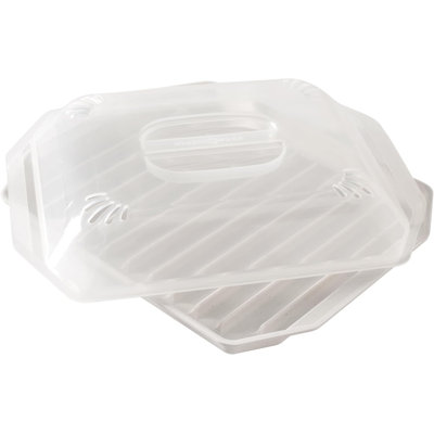 Nordic Ware 10.25x8x2-Inches Bacon Rack with Lid, White