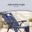 Folding Recliner Chair, Adjustable 95°-150° High Back, Padded Camping Chair With Cup Holder-351392788-338986494