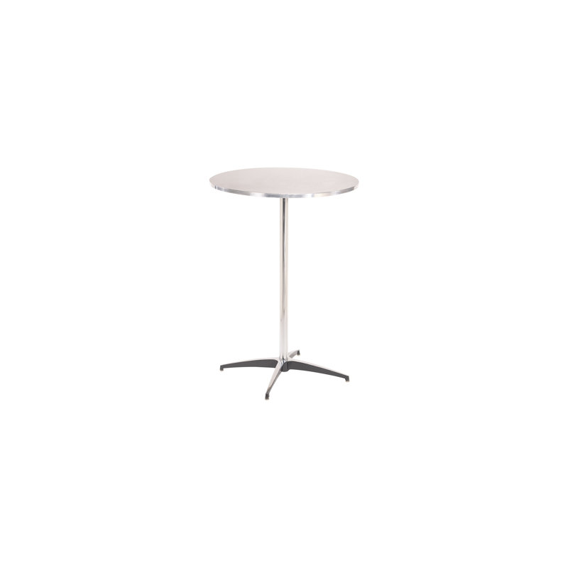Table de social - base en aluminium - ronde, H 30 po x L 36 po x l 36 po
