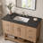 37" Gray Quartz top with rectangle sink-Right