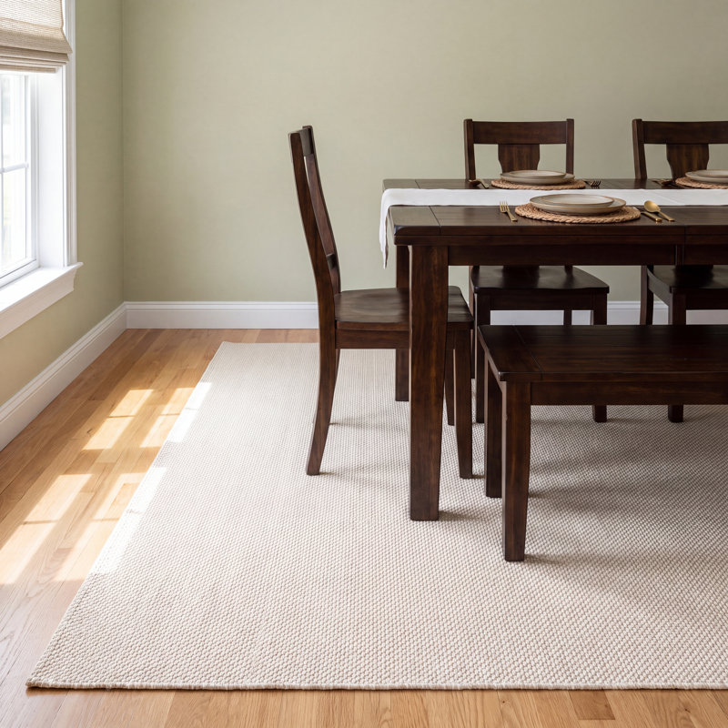 Elle Handmade Ivory Rug, Rectangle 11' x 15'