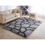 Tapis abstrait à poils longs gris / noir-53449215