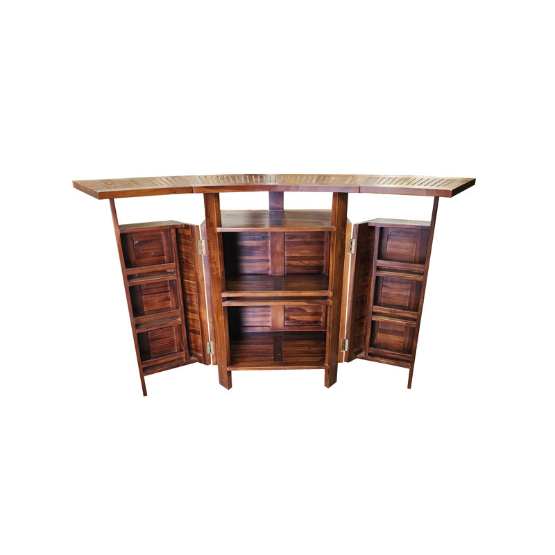 Table de bar pliante en teck MGP l 62 po x P 26 po x H 41 po
