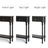 43" Wide French Country Console Table with 3 Drawers & Solid Wood Legs, Black
