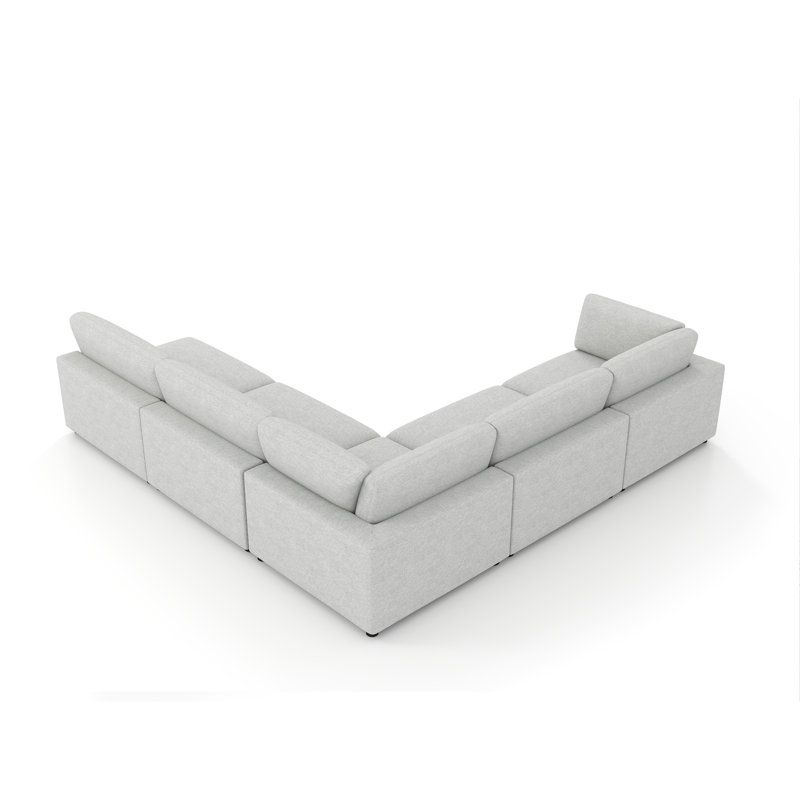 Canapé modulaire 5 pièces à revêtement moelleux 5 pièces Modern Minimalist