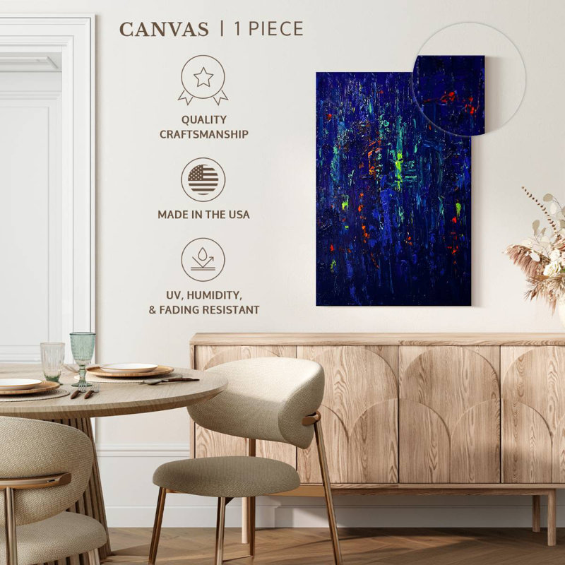 Bleu I, H 24 po x l 16 po