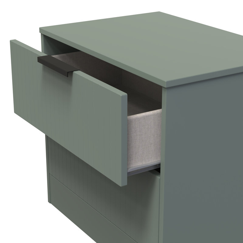 Berklie 2 Drawer Midi Chest (Ready Assembled), Reed Green