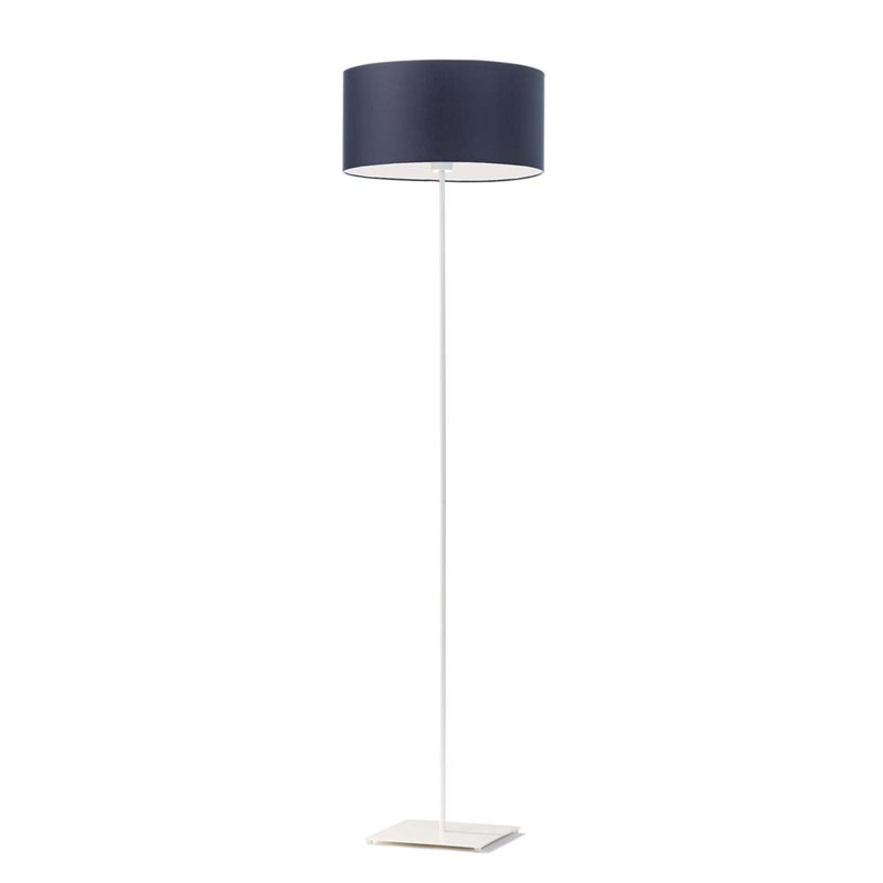 Asawer 156cm Traditional Floor Lamp, Navy Blue, White