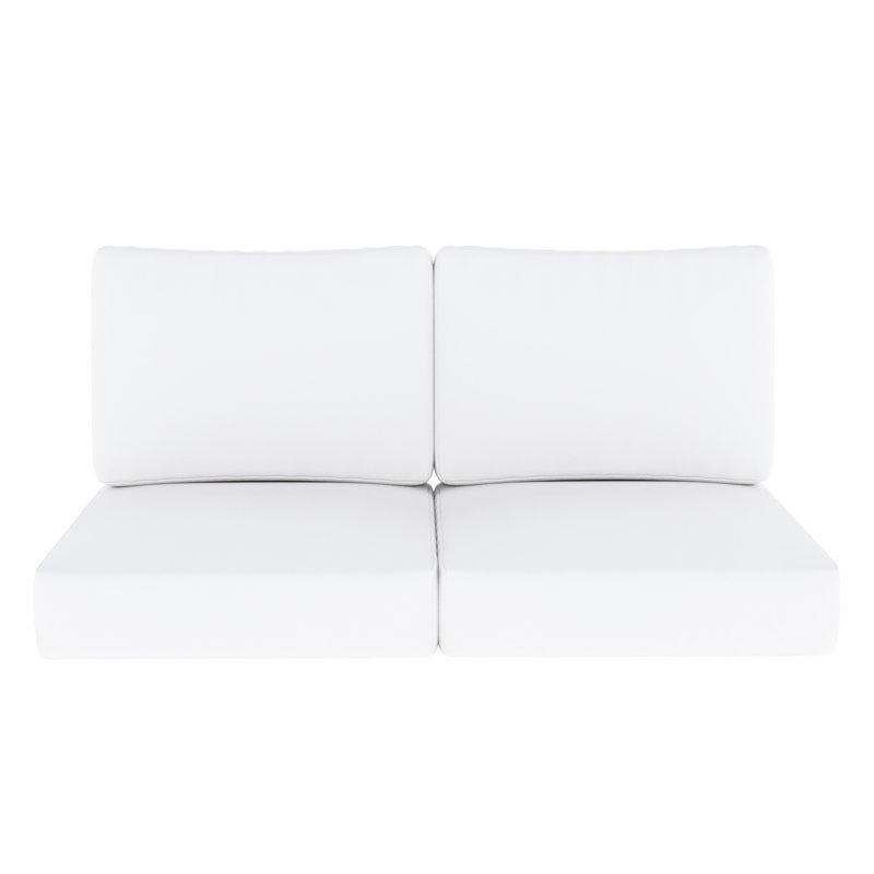 Sunbrella® Outdoor Loveseat Seat / Back Cushion, Canvas Natural Sunbrella® Canvas