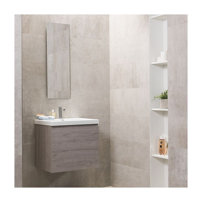 Cube 31.5'' W Single Vanity, Gray Oak