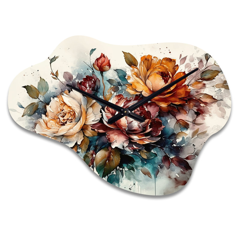 Horloge murale Kampmann Blooming Vintage Flowers I - Floral, Petit