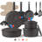 Carote-24 Pieces Nonstick Cookware Set With Detachable Handles, Oven/dishwasher Safe, Grey