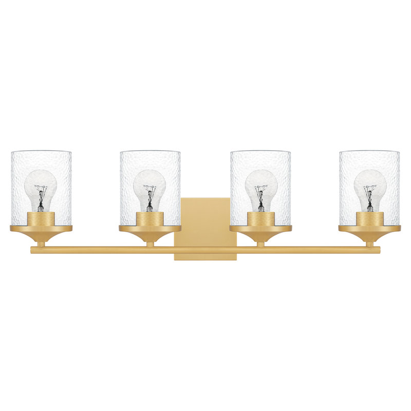 Hancox 4 - Light Dimmable Vanity Light, Aged Brass