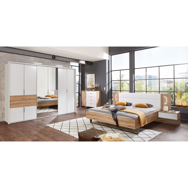 Aramayis Wardrobe Rail, White, 220 cm H x 254 cm W x 12 cm D