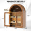 Armoire de salle de bain murale à arche 31,5 po, brun-216354398
