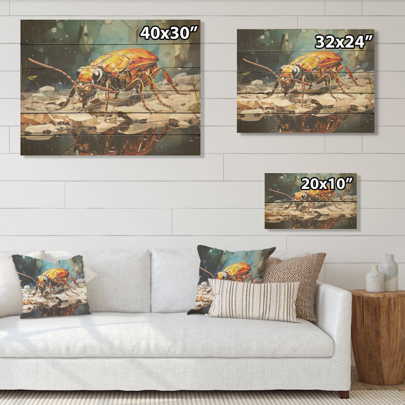 Art mural Art Deco Forager, H 30 po x l 40 po