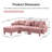 Boucle Fabric Convertible L Shape Sectional 3-Seater Sofa With Shell-Shaped Armrests And Removable Ottoman, Cylindrical Legs-805047248